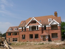 A former school being demolished